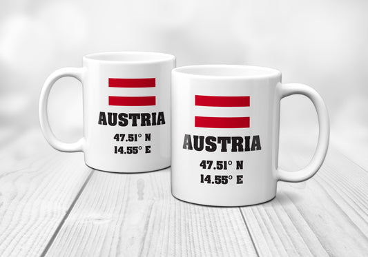 Austria Laitutude Longitude Mug
