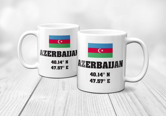 Azerbaijan Laitutude Longitude Mug