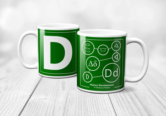 D Letter History Development Mug