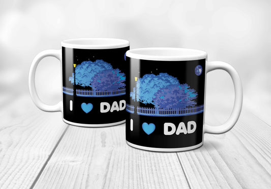 I Love Dad White Mug