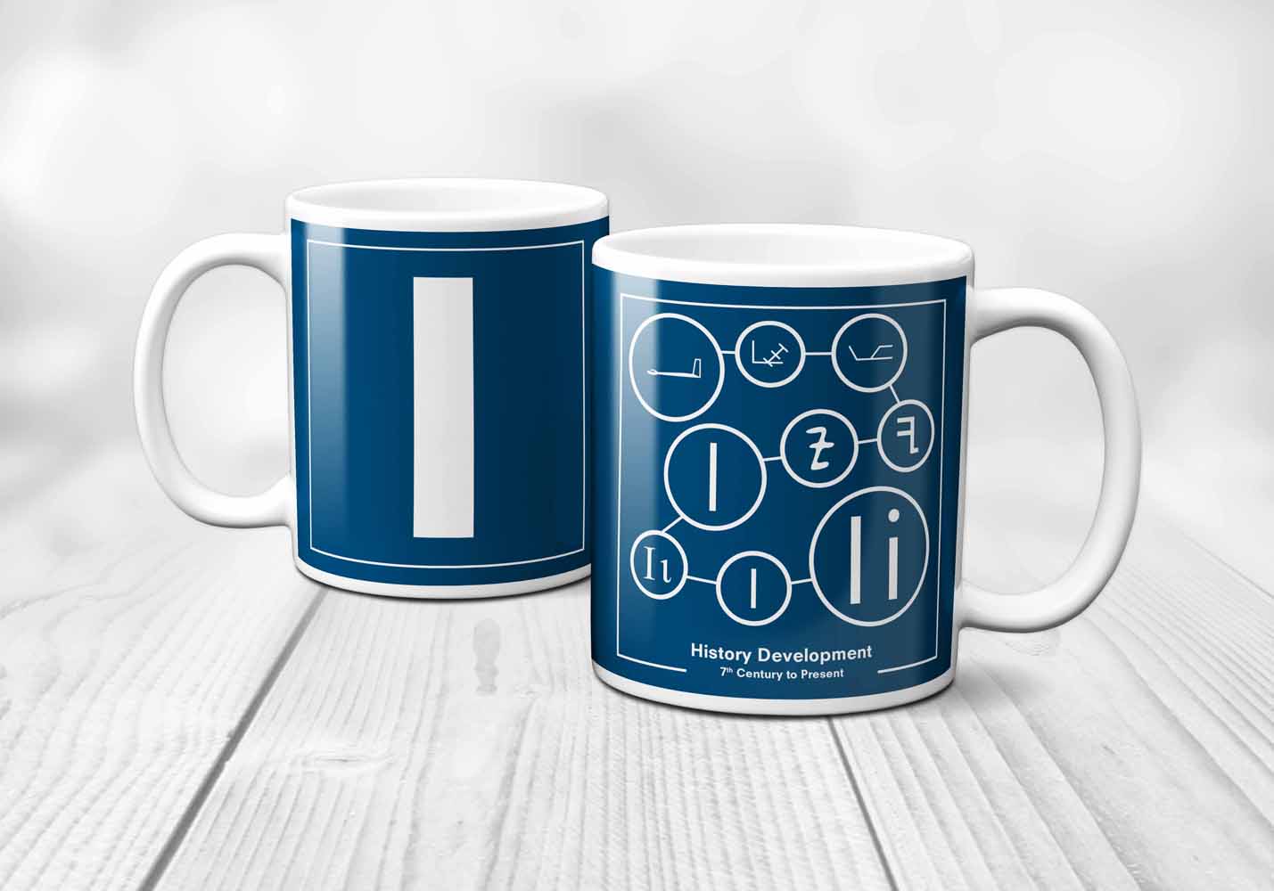 I Letter History Development Mug