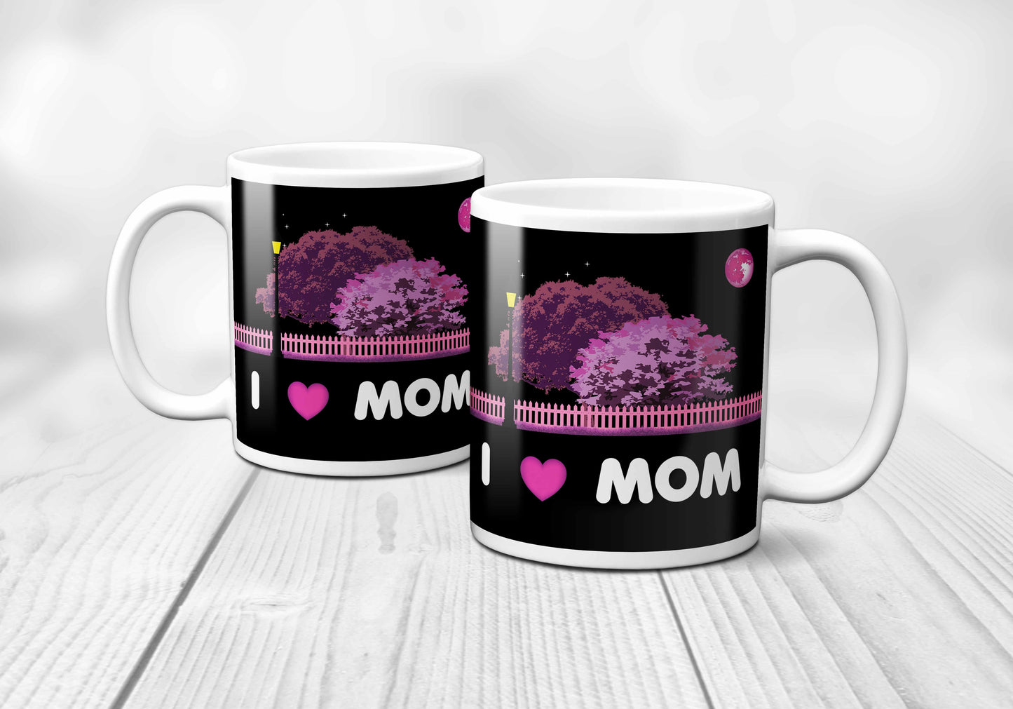 I Love Mom White Mug