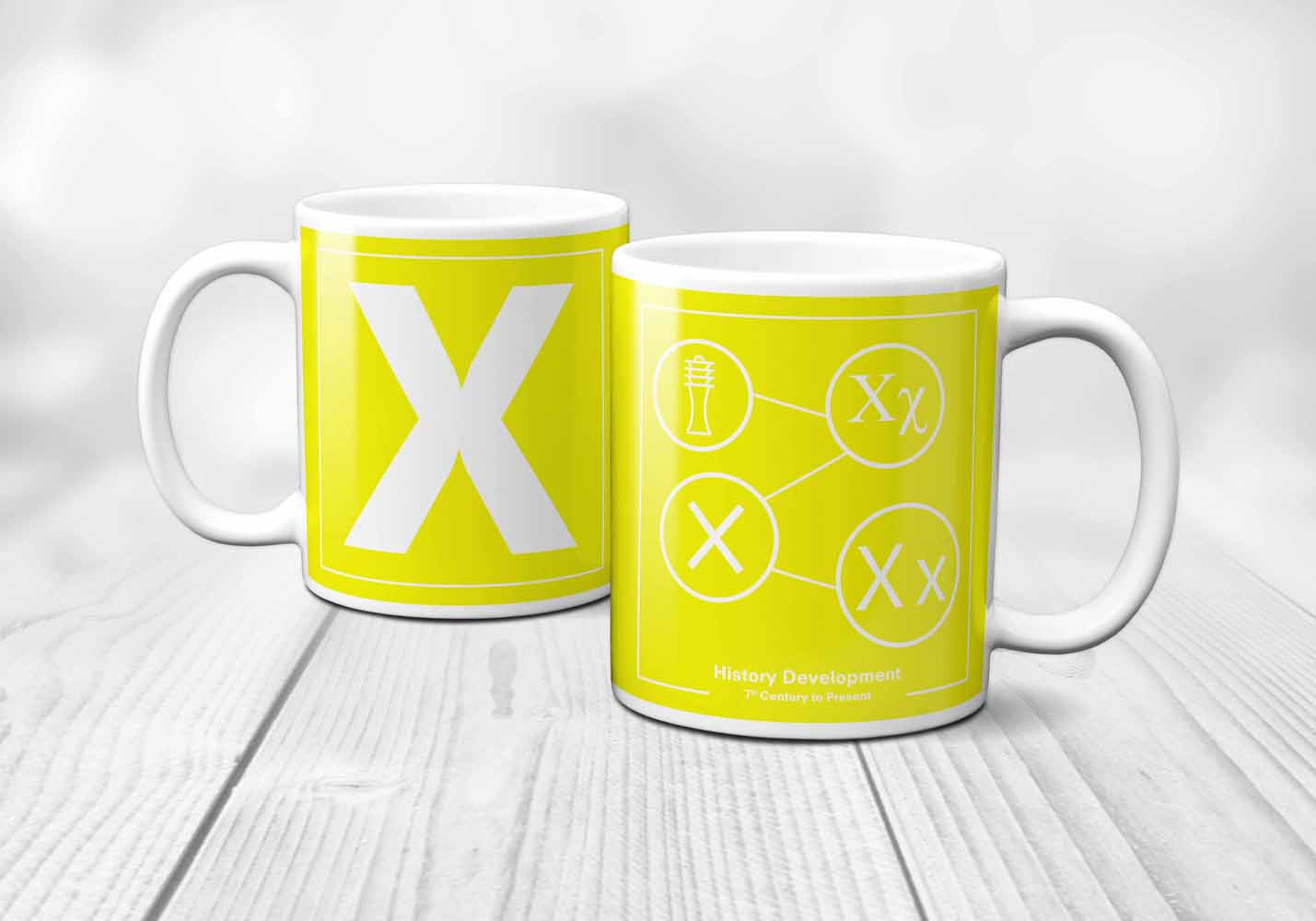 X Letter History Development Mug